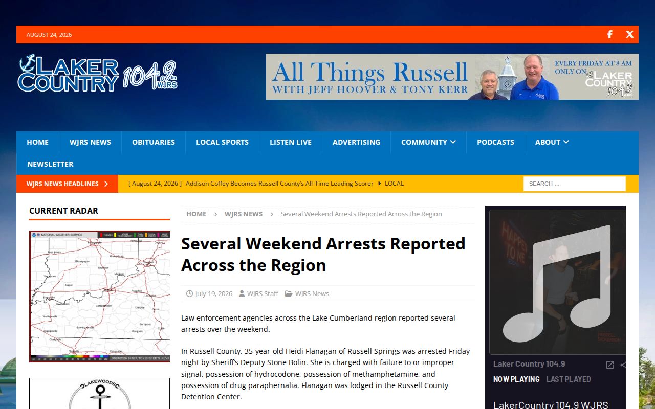 Cumberland County arrest news in a regional weekend report
